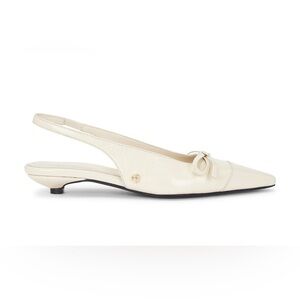 ANINE BING Zoey Slingback Heels in Ivory